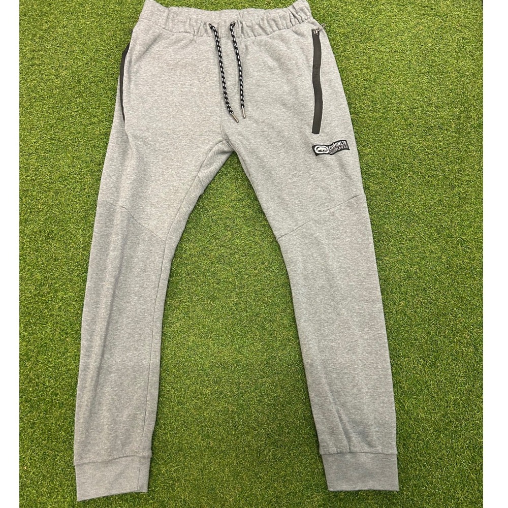 Ecko Unltd Mens Raw Uncut Joggers Gray Fleece Sweatpants Size L